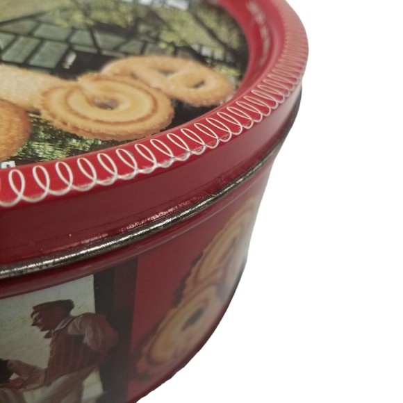 Vintage 1985 Round Dana Imported Butter Cookies Tin W/Lid Denmark Empty 7.5x3.5” - Picture 9 of 16